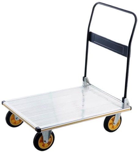 Plattformwagen Transportwagen Faltbarer Push-Handwagen, Klappbarer Plattformwagen Aus Aluminiumlegierung Mit Rädern Und Griff Sackkarre Klappbar