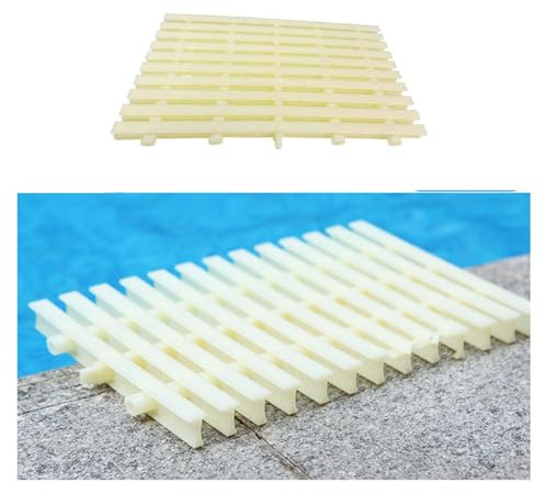 Griglia Di Troppo Pieno For Drenaggio Piscina, Griglia Di Scarico In Plastica, Copertura For Scarico Pavimento, For Vialetti, Grondaie, Terrazze, Piscine, Aree Commerciali(25x100cm-20 pieces)