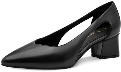 MARCO TOZZI Donna Décolleté Morbido Feel Me Plantare Pelle Pelle Soletta in Pelle Morbida Fodera Interna Moderno, Nero (Black), 42 EU