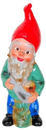 XL Gartenzwerg Zwerg mit Obst Figur 39 cm Kunststoff Gartenfigur Deko