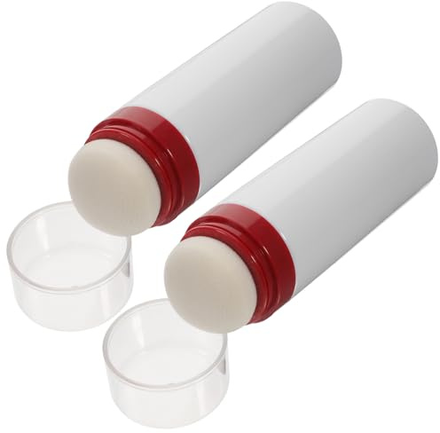 ERINGOGO Tragbare Babypuderflasche 2 Stück-pack mit Weichem Puderquastenbehälter aus Baumwolle und Leichtem Pp für Babypflege Unterwegs und Feuchtigkeitsschutz Zufällige Farbe
