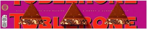 Tobleronee Fruit & Nut Swiss Milk Chocolate Bar – Large Gift Bar, 360g, Honey & Almond Nougat, Perfect for Sharing