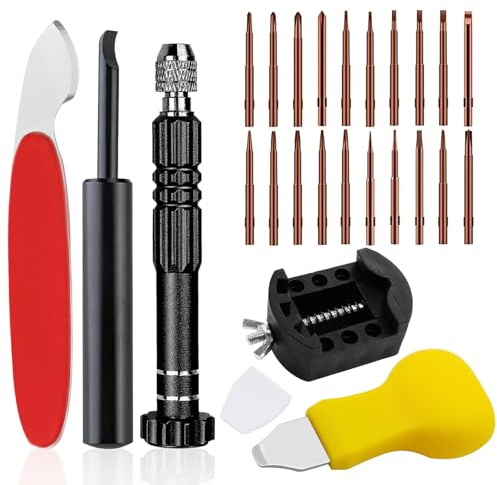 Watch Battery Replacement Kit,25PCS Watchmaker Repair Screwdriver Set,Watch Back Cover Removal Tools for Back Case Opening Battery Replacement Strap Adjustment Glasses Repair