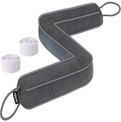 Oneight Door Draft Stopper for Bottom of Door and Window, Heavy Duty Guard Gap Snake Stripping, Cold Air Blocker, Warm Air Sealer, Door Noise Blocker with Hanging Loop, 32 inch, Grey