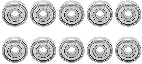 10 rodamientos de bolas S627Z de acero inoxidable de alta velocidad, rodamientos de rotación silenciosa para monopatines, patines, longboards, 7 x 22 x 7 mm