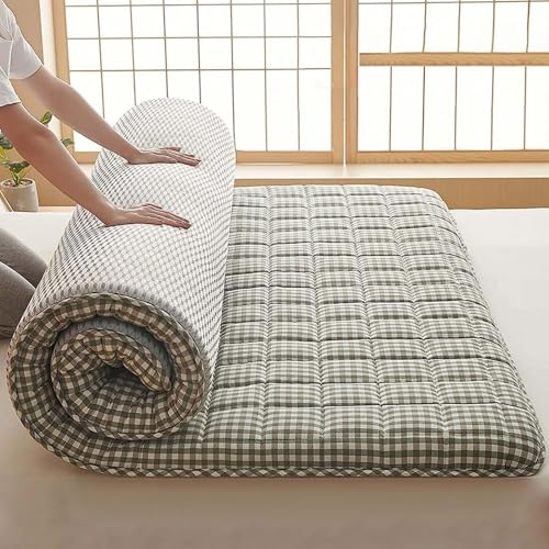 Japansk golvfutonmadrass extra tjock hopfällbar sovdyna bärbar och andningsbar idealisk för sovrum tält gästsängar solstolar camping och mer.