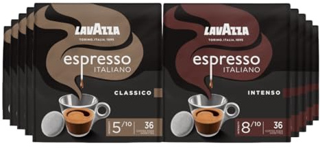 Lavazza - Lot de 360 Capsules dosettes souples - 180 capsules Classico - 180 capsules Intenso