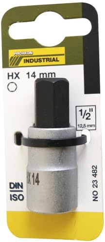 PROXXON 23482 Innensechskant Einsatz HX14 14mm Länge 55mm Antrieb 12,5mm (1/2)