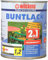 Wilckens 2in1 Acryl Buntlack für Innen und Außen, seidenmatt, 750 ml, RAL 9005 Tiefschwarz