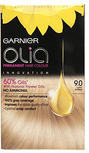 3 x Garnier Olia Permanent Hair Colour 9.0 Light Blonde