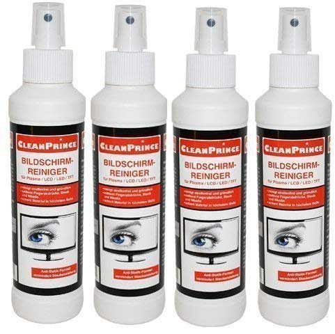 4 Stück Bildschirm Reiniger à 250 ml | Flatscreen, Tablet, Bildschirm Reinigungsmittel