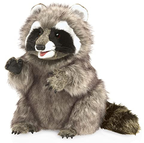 Folkmanis 3075 Raccoon Hand Puppet, Graubraun