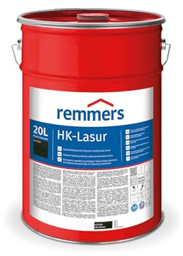 Remmers HK-Lasur 3in1 ebenholz, 20 Liter, Holzlasur aussen, 3facher Holzschutz mit Imprägnierung + Grundierung + Lasur, Feuchtigkeit- und UV-Schutz