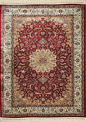 Deco Italia Tappeto Persiano Rosso - Classico Alta qualita' | 80 x 150 cm
