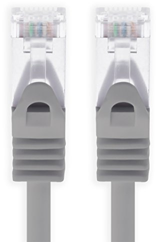 1aTTack.de 20m - grau - 1 Stück Cat7 Netzwerkkabel SFTP Patchkabel Lankabel Rohkabel 10GB/s - 500 Mhz konfektioniert mit 2 RJ45 Stecker Cat 6a