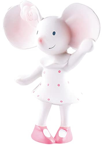 Tikiri 8577313, pipande figur Meiya gjord av naturgummi, leksaker för baby och barn från 0+ månader, pipande