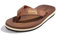 FITORY Men's Comfy Flip Flops Beach/Pool Thongs Sandals Lightweight Summer Shoes Tan Size 12