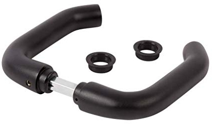 Locinox Drückerpaar 3006B aus schwarz eloxiertem Aluminium Türgriff Torgriff für außen und Innen 8 mm vierkant.