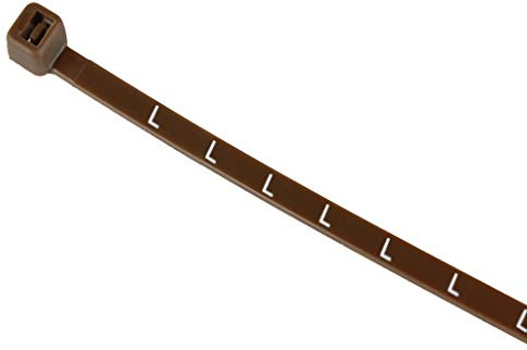 Printed ID Electrical Nylon Cable Ties for Metering Installations Brown L (50 pcs)