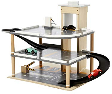 VERTBAUDET Holzparkhaus mit 3 Etagen für Kinder FSC® Mehrfarbig ONE Size