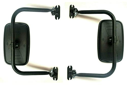 MelTruck 2x Außenspiegel Rückspiegel 233x145mm ø18 flach Bagger mit Spiegelhalter Arm UNIVERSAL