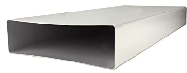 Tuyau de ventilation rond - Canal plat - Système de conduit de ventilation - Plastique - PVC - 60 x 204 mm - Canal de 1 m