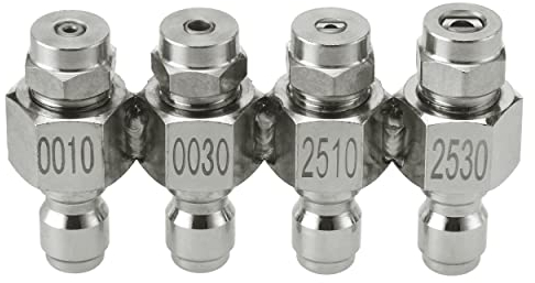 RIDGE WASHER JRod Pressure Washer Nozzle, Stainless Steel J-Rod Soft Wash Nozzle kit, 4 Way Tip Holder, 1/4 Quick Connect