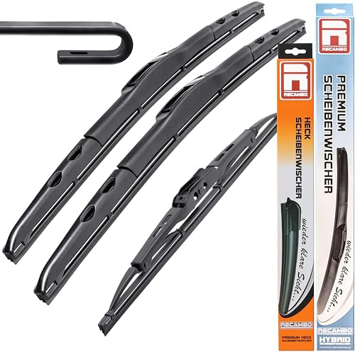 HYBRID Scheibenwischer FLEX AERO kompatibel für Mitsubishi Space Star BJ 1998-2005 - 350mm 450mm 525mm - Premium Qualität Wischerblätter Set - RECAMBO