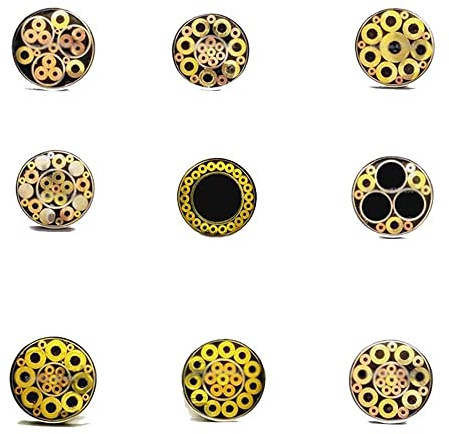 Remaches, Remaches De Pasador De Mosaico De 6 Mm For Tornillo De Mango De Cuchillo Decorar 21 Tipos Diseño De Estilo Exquisito Herramienta De Mango De Cuchillo Longitud 90 Mm 1 Piezas ( Color : Style