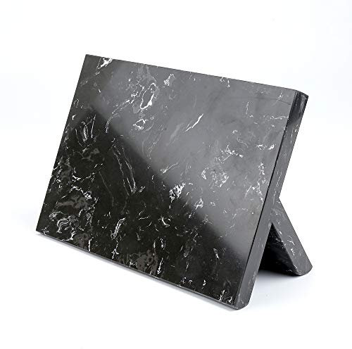 Bloc de couteaux de cuisine, porte-couteau à ventouse magnétique en marbre, ventilation uniforme, pas d'eau stagnante, propre et sans impasse-black