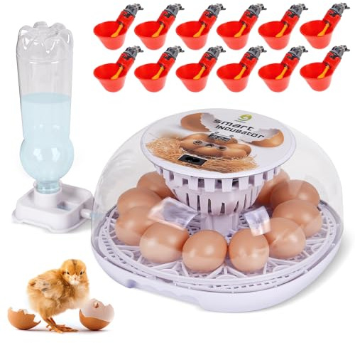MUALROUS Incubators for Hatching Eggs 12-24 Egg Incubator with Automatic Egg Turning and Humidity Control, Automatic Water Adding for Hatching Chickens, Duck, Quail, Goose Eggs