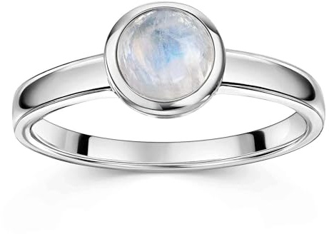MATERIA by Matthias Wagner Edelstein Ring Silber 925 rund für Damen in vielen Farben und Größen