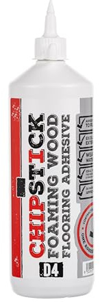 Chipstick D4 PU Flooring Glue 500ml, 1 Bottle | Expanding D4 PU wood adhesive for chipboard flooring, stairs and structural timber bonding.