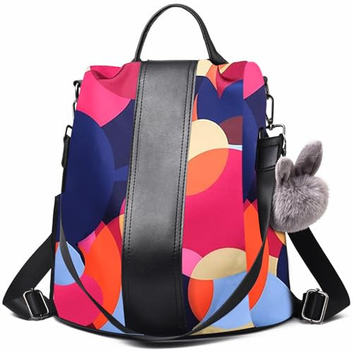 CHARMORE Damen Rucksack Wasserdichte Nylon Schultaschen Anti-Diebstahl Tagesrucksack Schultertaschen