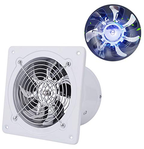 IGTOPS Ventilatore a tubo assiale, diametro 100 mm, ventola di scarico, ventilatore industriale, resistente al calore, per bagno, WC, cucina, serra, tenda, garage, bianco (bianco 150 mm-A)