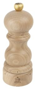 PEUGEOT - Paris u'Select 15 cm Salt Mill - 6 Predefined Grind Settings - Made with PEFC Certified Wood - Made in France - Natural