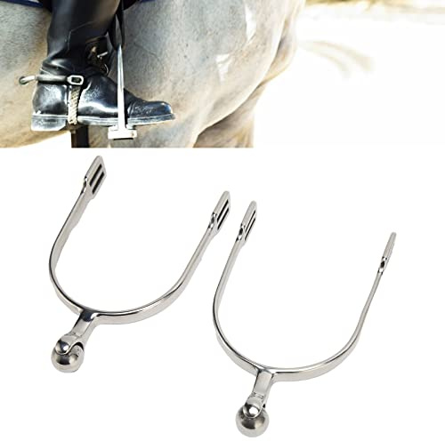 EIMSOAH Women's Stainless Steel Horse Spurs with Roller Ball for Equestrian Boots Suitable for Riding Events