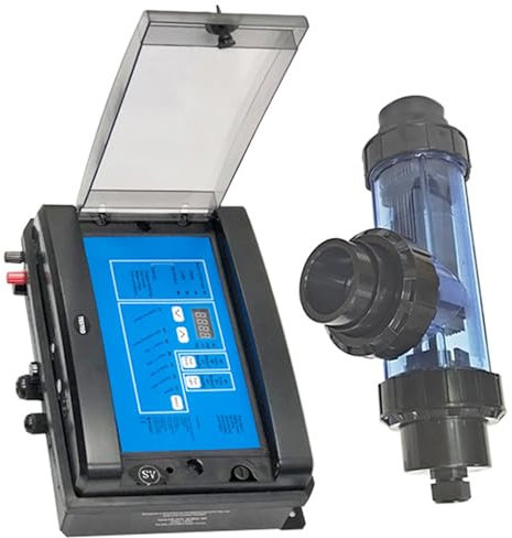 Générateur de chlore au sel Machine à chlore au sel électrolytique pour piscine Chlorinateur électrique au sel, minuterie, pour piscine,50g/h