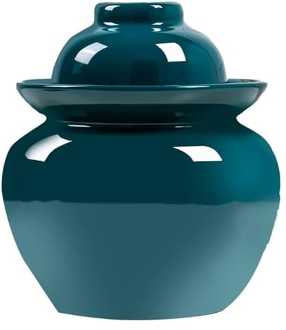 Vnook Keramik-Kimchi-Glas, Sauerkraut-Topf, Gärtopf, Einmachtopf, Tank, Chinesische Lebensmittelbehälter, Traditionelles Vorratsglas, Dose for Einlegen for Die Küche [Energieklasse A]