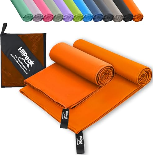 HiiPeak Mikrofaser Handtuch Kompakt und Leicht Microfaser Handtücher Fitness Schnelltrocknend microfaser Badetuch Saugfähiges Sporthandtuch Schwimm und Gym Handtuch