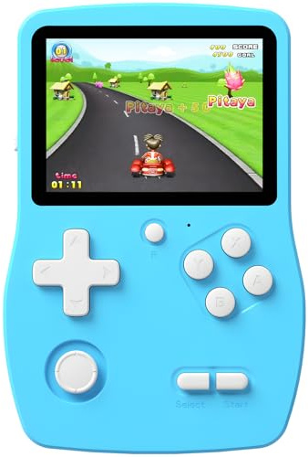32 Bit Handheld Games for Kids Preloaded 139 Video Games, Portable Video Gaming Player with 3.0 IPS Screen and Rechargeable Battery, Mini Travel Games Electronic Gifts Toys for Boys Girls, Blue