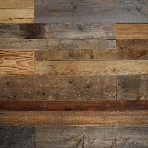 3D Altes Holz Wandverkleidung Holzbretter Holzmischung Natur Holzmischung Variable Größen (1, S)