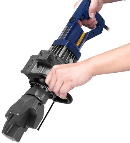 RoyceBee Elektrischer Hydraulischer Bewehrungsbieger 900 W, 5/8 Zoll #5 16 Mm Bewehrungsbiegewerkzeug, HandgefüHrte Biegemaschine für Metallstahl-Kupferstangen, Biegewinkel 0-130 Grad