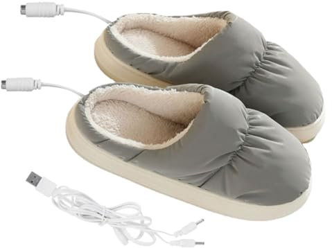 SHERCHPRY Pantofole Riscaldate Usb Invernali Unisex Con Riscaldamento Rapido Riutilizzabili Calde e Comode Per Casa Ufficio e Dormitorio Protezione Piedi Dal Freddo