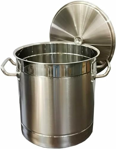 Olla de acero inoxidable 304, olla gruesa para uso doméstico o con tapa, cocina de gas o inducción (15 L) (15 L) (15 L) (15 L) (15 L) (15 L) (15 L)
