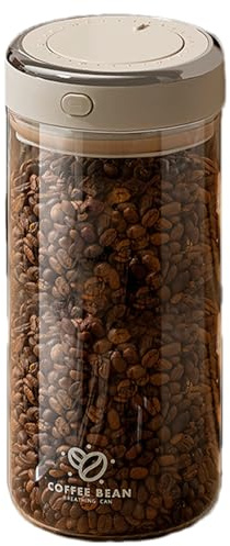 Conteneur de grains de café - boîte à vitre en verre scellé sous vide, pot de préservation alimentaire étanche, organisateur transparent, comptoir de brassage avec couvercle de |