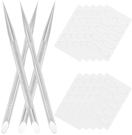 FONDOTIN Set de Manucure Inox Repousse-Cuticules, 2 Jeux de Papiers Abrasifs Multigrains 100/180, 100 Limes à Ongles pour Polissage et Ponçage, Kit Professionnel pour Soins des Ongles à