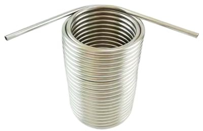 Raffreddatore di mosto in acciaio inossidabile, serpentina di raffreddamento ad immersione con diametro esterno di 5/16 (8 mm) 5 'per birra fatta in casa e produzione artigianale
