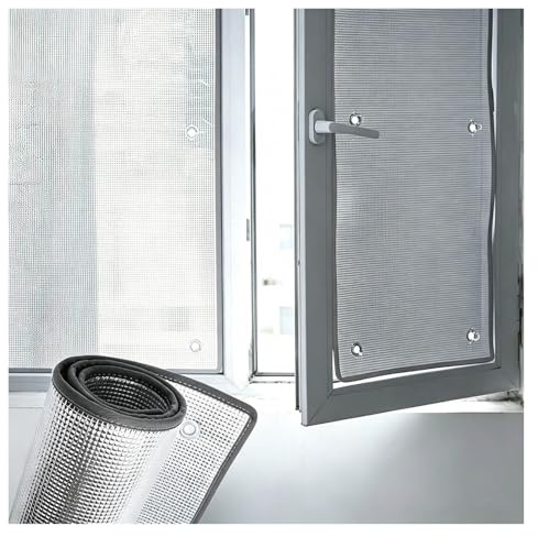 Heat Reflective Window Film 5.0 mm Aluminium Foil Blackout Window Tint with Suction Cups Non Adhesive Thermal Insulation Room Darkening Shades for Attic Skylight(30x80cm(12x31in))