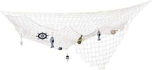 Boland 44351 - Deko-Fischernetz, ca. 3 x 3 m, beige, ohne Dekoration, Geburtstag, Hochzeit, Mottoparty, Karneval